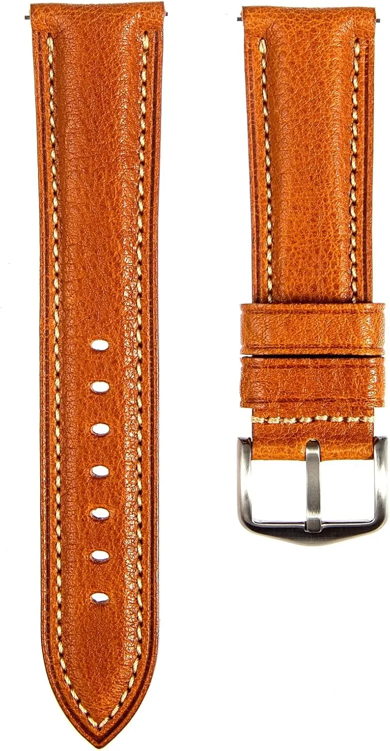 - 18mm, 20mm, 22mm, 24mm Premium Minerva Box spectrum Leather Watch Band - Luxury Italian Leather MBox Watch Strap from Badalassi Carlo tanneries- Quick-Release 