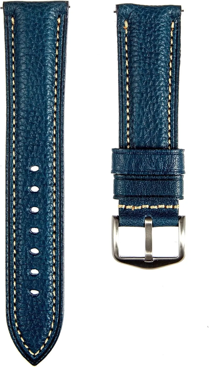 - 18mm, 20mm, 22mm, 24mm Premium Minerva Box spectrum Leather Watch Band - Luxury Italian Leather MBox Watch Strap from Badalassi Carlo tanneries- Quick-Release 