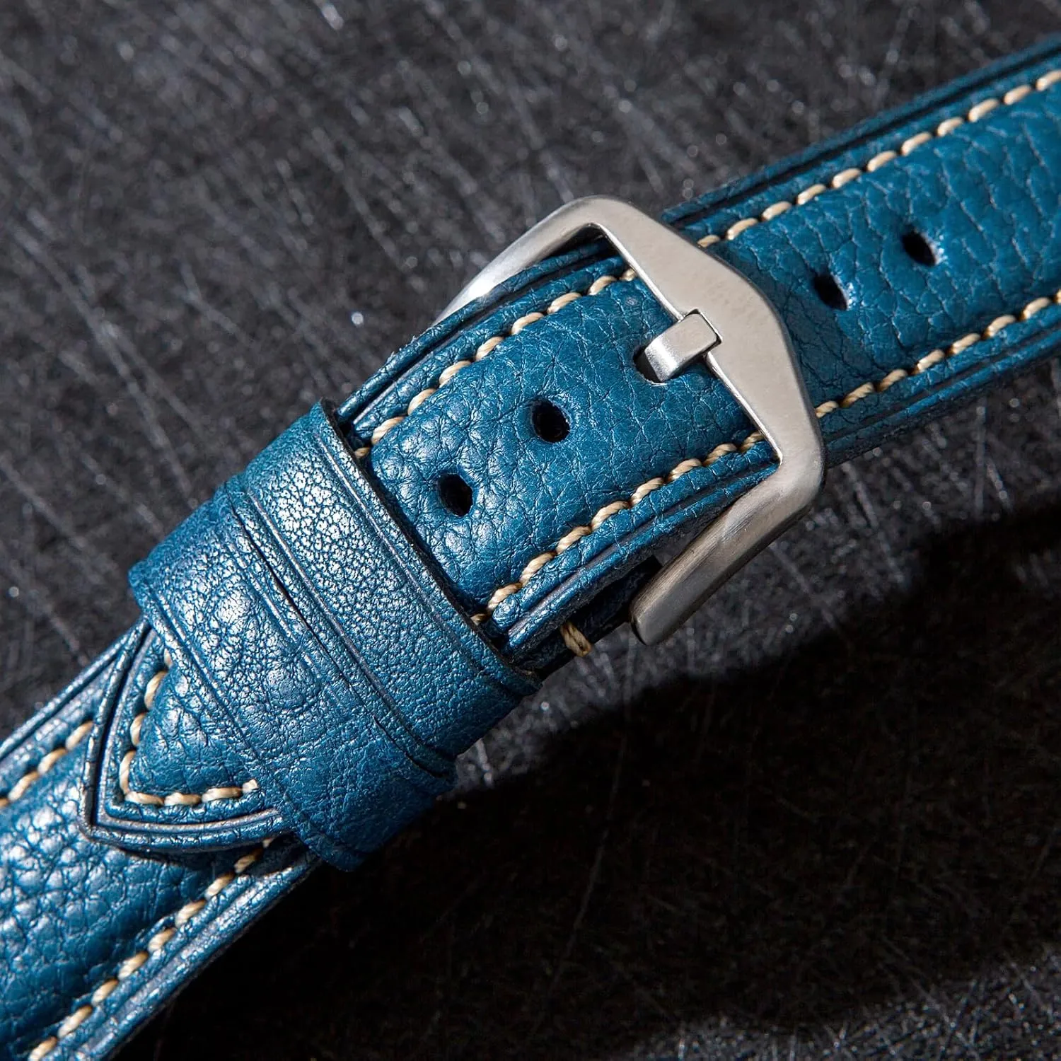 - 18mm, 20mm, 22mm, 24mm Premium Minerva Box spectrum Leather Watch Band - Luxury Italian Leather MBox Watch Strap from Badalassi Carlo tanneries- Quick-Release 