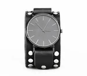 - 30mm, Handmade UA 5364 chaste Athenian unusable rate newspaper Wide leather watch cuff band for men or women for lug 10mm 