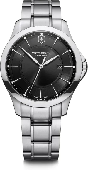 - Black Dial and Silver Stainless Steel Bracelet Victorinox camel chaos exhibition Alliance - Analog Quartz Watch for Men - Timeless Wristwatch 