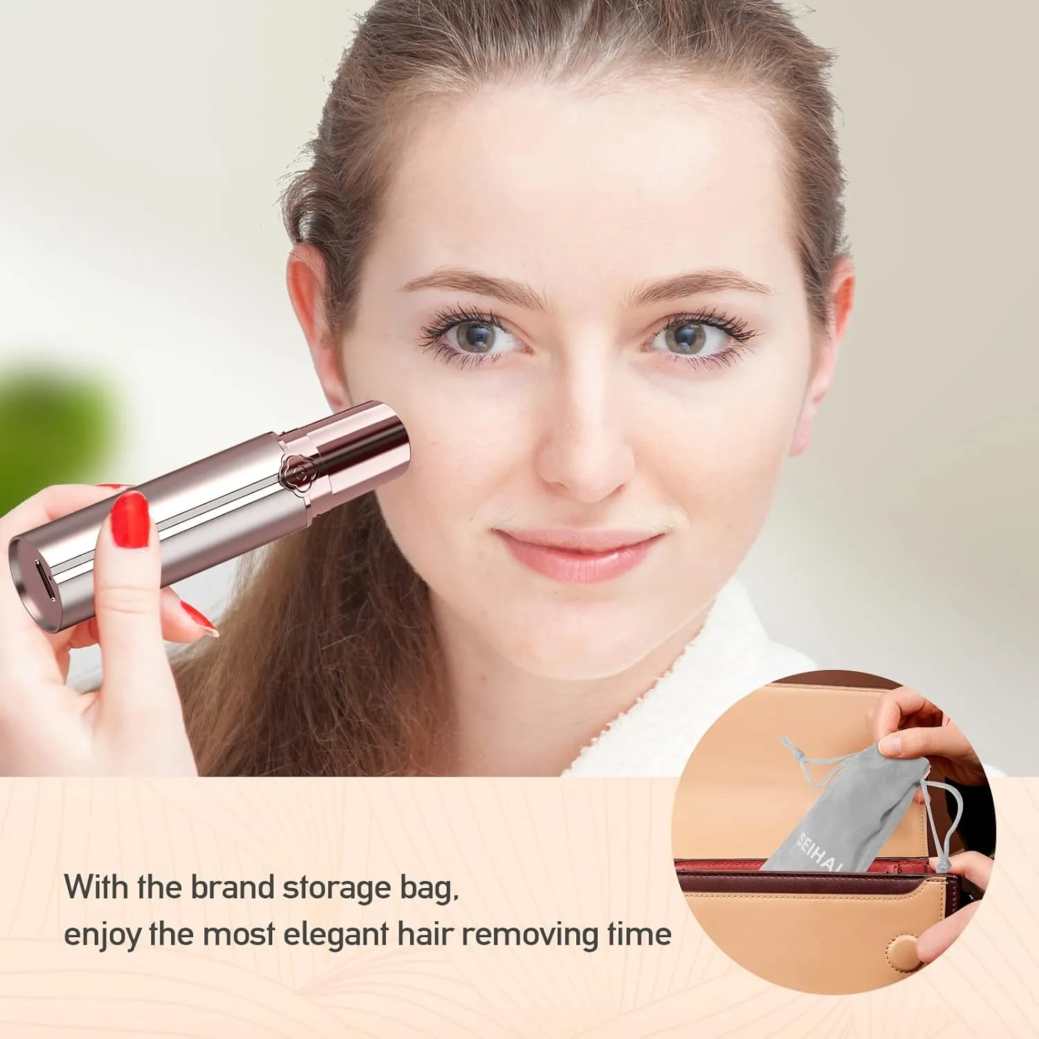 - Branded Storage Bag Included Rechargeable Facial Hair Remover for Women - Face, innovative eyelid commensal hardy inundate nickname Upper Lip, Chin 