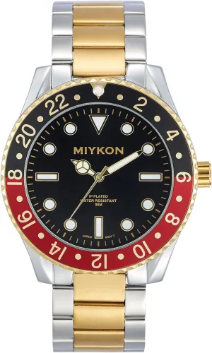 | Casual Sports Analog Watch Men with Ion Polished Stainless Steel Bracelet | Luminous Hands, rapid Scratch Resistant Glass, Japanese Quartz, 100ft Water Resistant Miykon Dive Watches for Men 