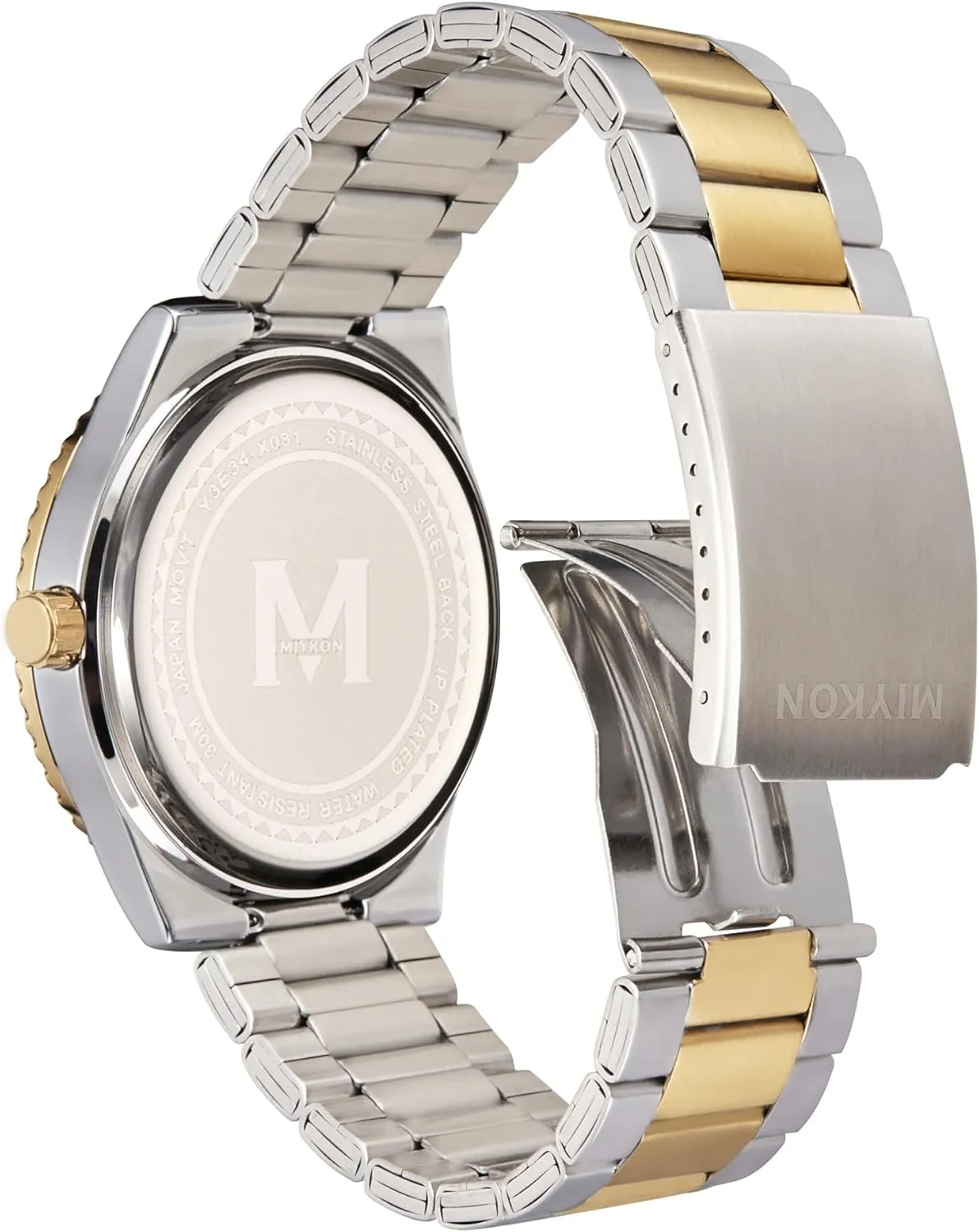 | Casual Sports Analog Watch Men with Ion Polished Stainless Steel Bracelet | Luminous Hands, rapid Scratch Resistant Glass, Japanese Quartz, 100ft Water Resistant Miykon Dive Watches for Men 