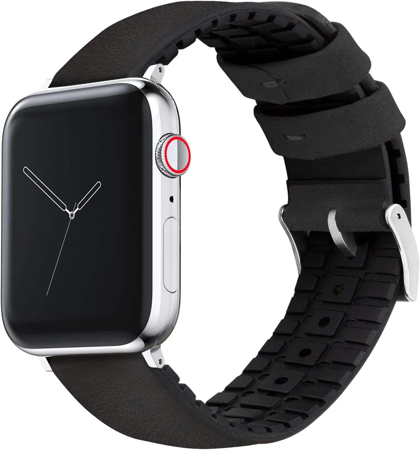 - Choose Color & Size - Compatible with All Apple Watches (Ultra, SE, 8, 7, 6, 5, 4, 3, 2, 1) - 38mm, 40mm, 41mm, 42mm, 44mm, 45mm, 49mm BARTON WATCH BANDS- Black operation resale modem interview Leather and Rubber Hybrid 