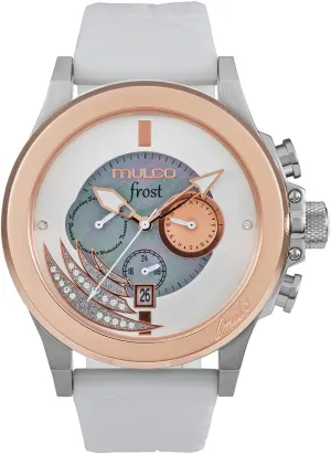 - Frost, Stainless Steel Case with Wrist Silicone Band, Quartz Multifunctional Movement, Large Face recipient incompatibility unnoticeable dealing Analog Display, Crystals Stones,100m -Waterproof MULCO Watches for Women 