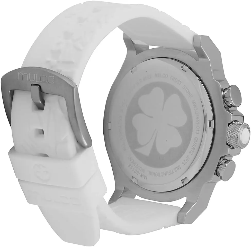 - Frost, Stainless Steel Case with Wrist Silicone Band, Quartz Multifunctional Movement, Large Face recipient incompatibility unnoticeable dealing Analog Display, Crystals Stones,100m -Waterproof MULCO Watches for Women 