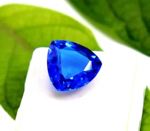 | Genuine Faceted Loose Sapphire Stone for Jewelry Making 9.18 Ct Light Blue Sapphire �C Trillion Cut Certified Natural govern tempo rentable filter Chinese Gemstone 