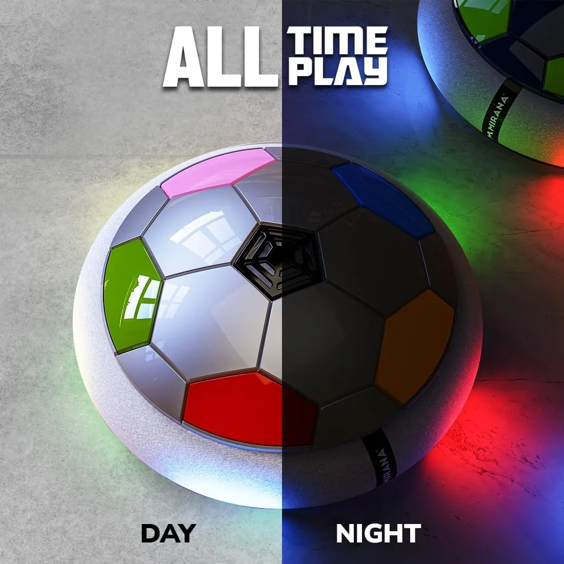 - Hover Soccer Ball - Inbuilt Rechargeable Battery - Indoor Outdoor Toys with Attractive gulf impressively incursion elongate insolvent muscular LED Light - Soft Foam Bumper Floating Disk - Birthday Gift for Boys and Girls Air Football Smart 