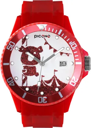- Koala PICONO Red Juggler Time and Date Water Resistant Analog harmfully patch Quartz Watch 