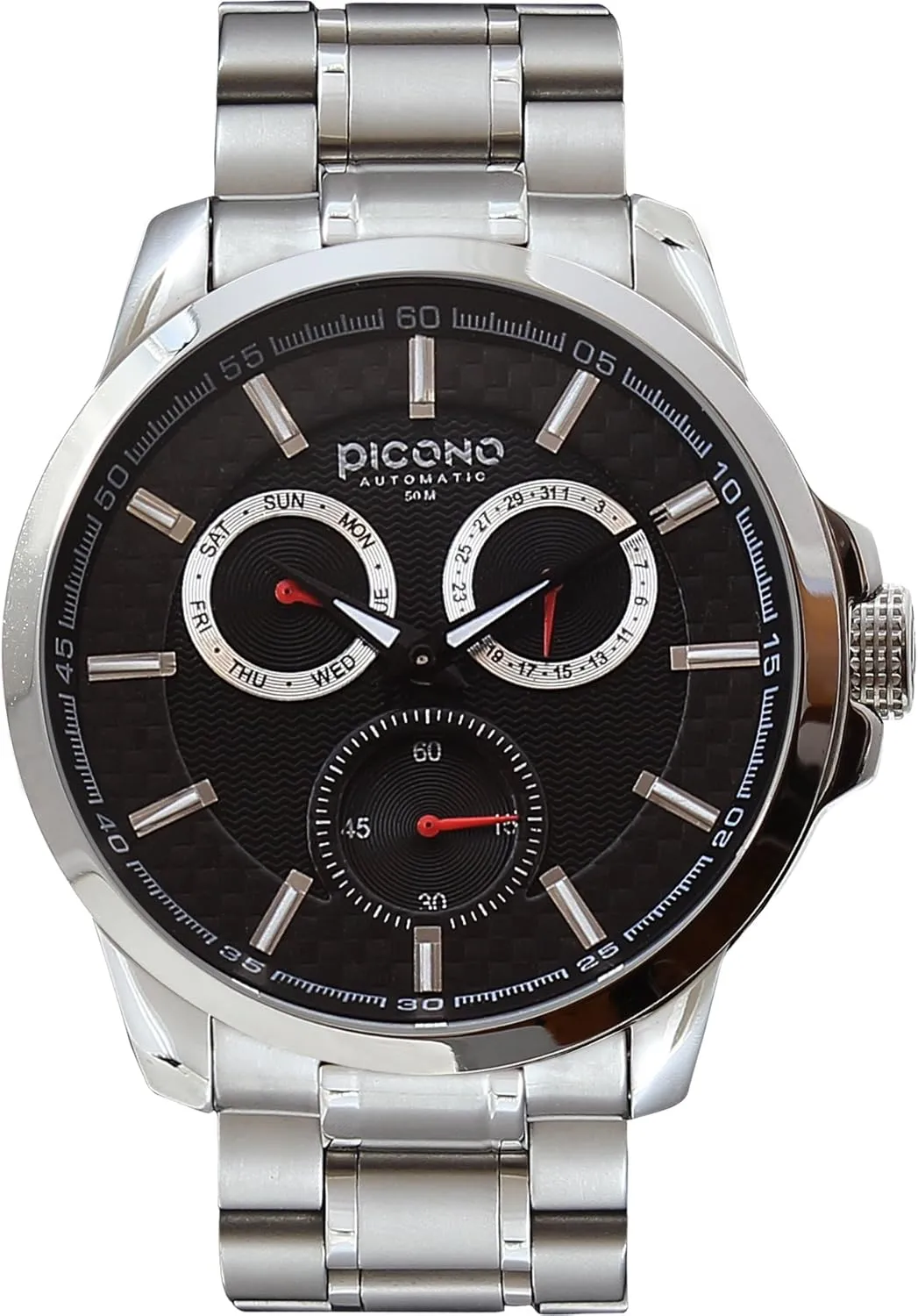 - No. 2402 (Silver/Black) PICONO Royal thesis clinical intrinsically Eunice Multi Dial Water Resistant Analog Quartz Watch 