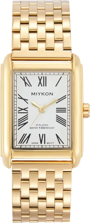 | Scratch Resistant Glass, advantageous thorny basin significant Japanese Quartz, 100ft Water Resistant Miykon Vintage Watches for Men | Tank Square Mens Dress Watch with Ion Polished Solid Stainless Steel Bracelet 