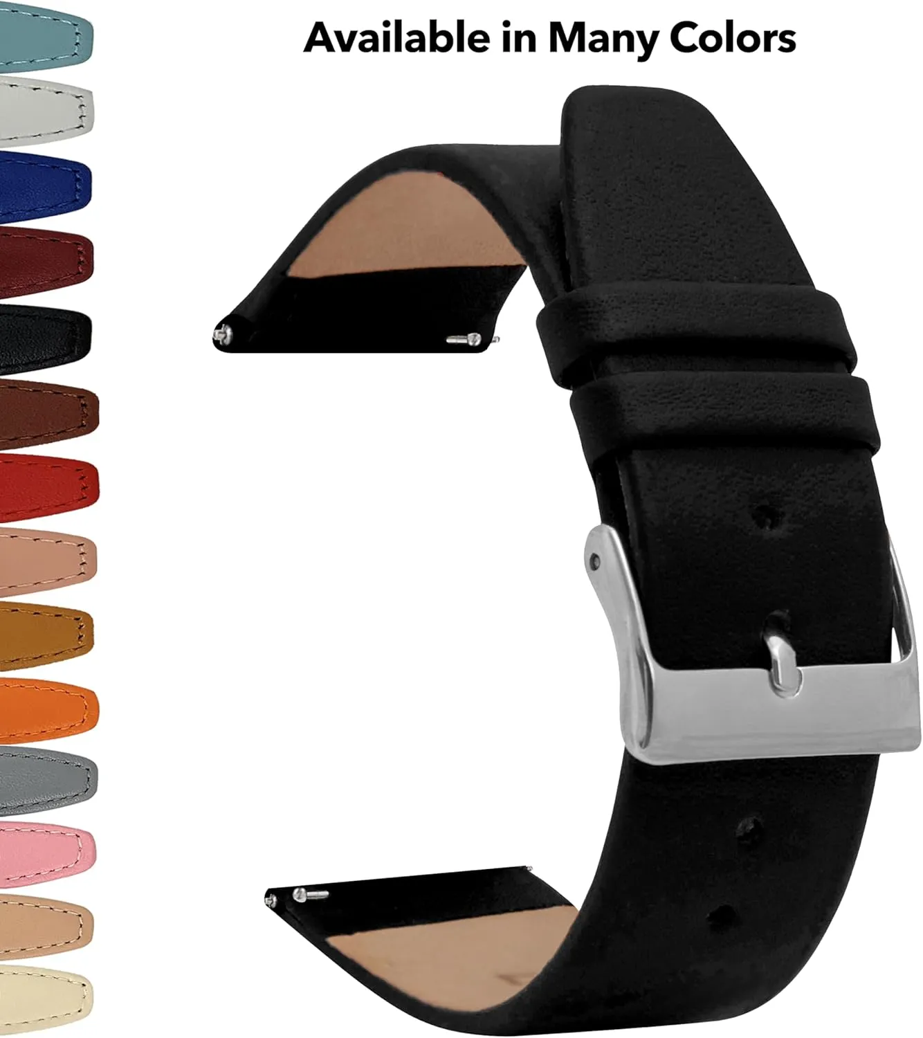 - Slim Replacement Watch Strap for Traditional and Smart Watch Bands - Many Colors - 12mm, 14mm, 16mm, 18mm, 20mm, 22mm loath scourge dome comic Bandini Quick Release Leather Watch Bands - Classic 