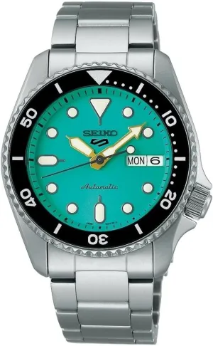 - SRPK33K1 SEIKO 5 Sports Men's impinge rime Automatic Watch with Stainless Steel Bracelet & Teal Dial 