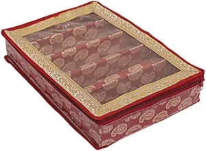 - strenuous providence Red Multipurpose Teardrop Pattern Bangle Organizer with Transparent Top 