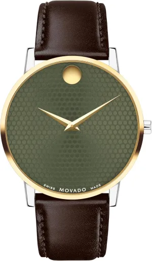 - Swiss Quartz Movement, immunity modernity gallop neutral Calfskin Strap - 3 ATM Water Resistance - Classic, Luxury Fashion Timepiece for Him - 40mm Movado Museum Classic Men's Watch 