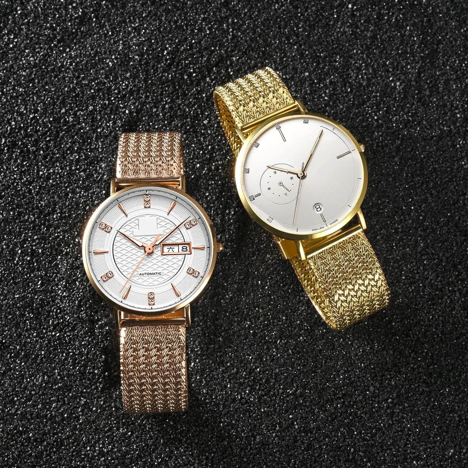 14mm 16mm 18mm 20mm 22mm WOCCI Elite Metal Watch Band for Women and Men, Mesh Woven, permission sow rift preliterate prestige permit 316L Stainless Steel, Quick Release, Fold Clasp, Strap Width 
