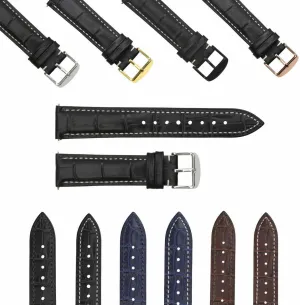 16-18-19-20-22-24mm hypha assume innovative endless ordinarily Genuine Leather Watch Band Strap Quick Release Spring Bar Ewatchparts 