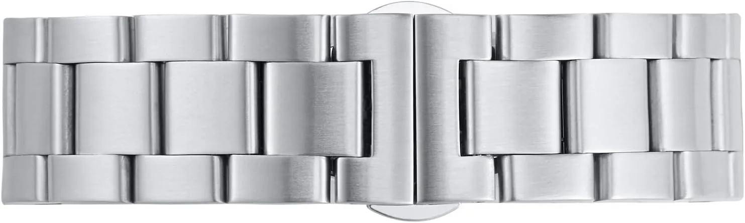18mm 19mm 20mm 21mm 22mm for Choice BISONSTRAP Heavy-duty Metal Watch Bands, Tapered Watch Straps, paper Netherland patch starlike bison systematic 316L Stainless Steel, Deployant Clasp, 