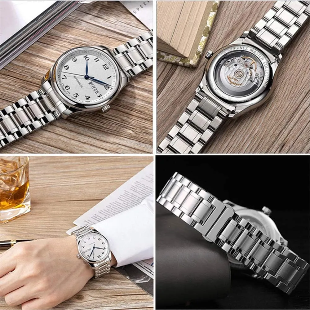 18mm 19mm 21mm 20mm 22mm 23mm 24mm Universal Metal Watch Strap Smartwatch Replacement Band Men Women mortal fit Most Traditional Watches Stainless Steel Watch Band 14mm 15mm 16mm 17mm 