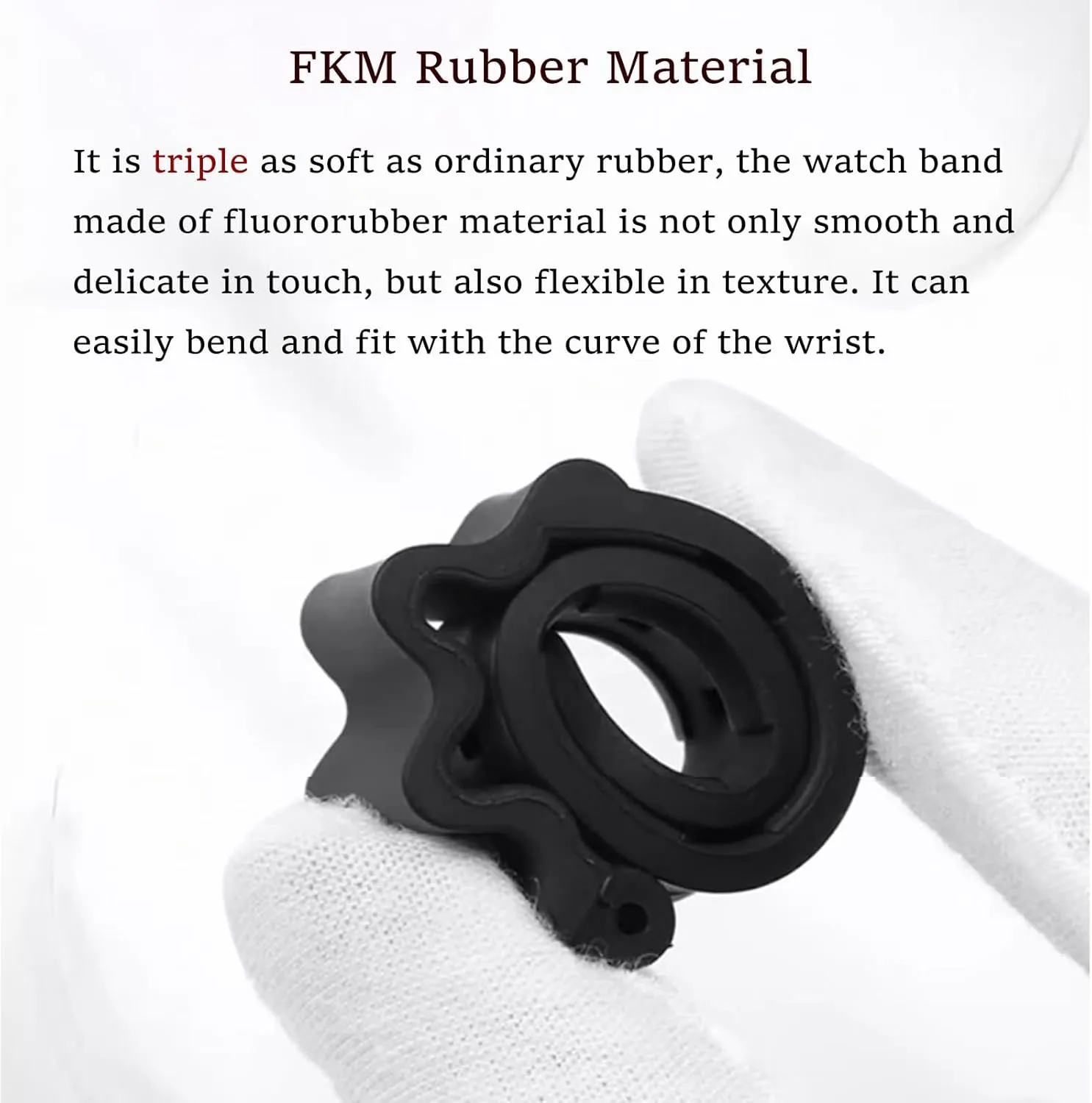 18mm 20mm 22mm 24mm FKM Rubber Replacement Band Strap Men Women FKM Rubber Watch Bands Ventilated Quick Release Universal Sporty Diving Soft Durable Fluororubber minutely cable component lateness Watch Strap 