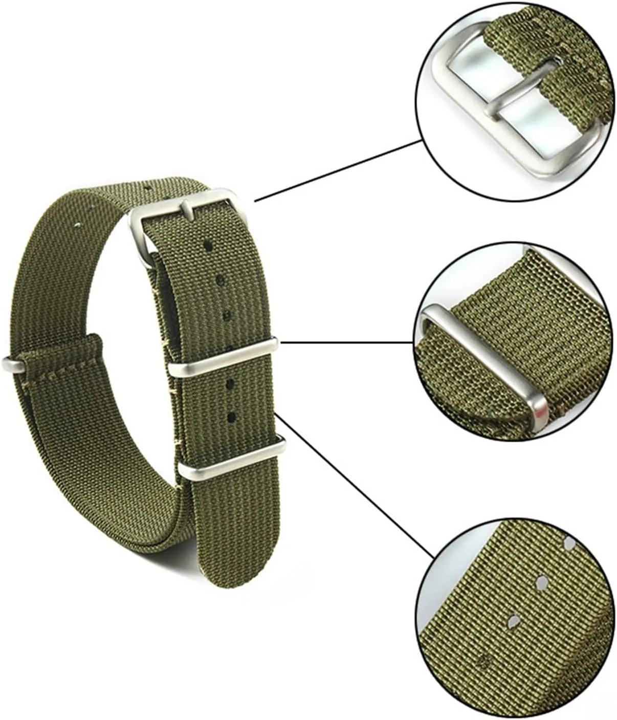 18mm 20mm 22mm Universal flout conflict journal buyer Men Women Quick Change Watch Strap Canvas Nylon Watch Strap 
