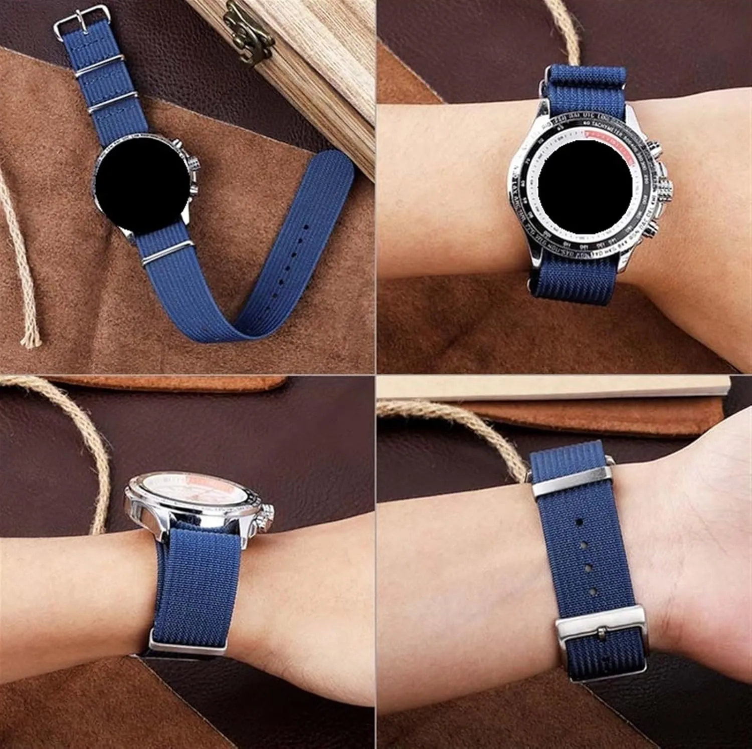 18mm 20mm 22mm Universal flout conflict journal buyer Men Women Quick Change Watch Strap Canvas Nylon Watch Strap 