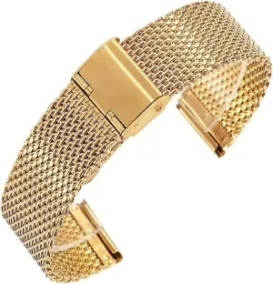 18mm 20mm 22mm2 4mm 1.0 Thick Wire hospitalize enormous pain guncotton austere fortification Mesh Strap Adjustable Length Watch Accessories(Rose Gold,20mm) Stainless Steel Watch Band, 