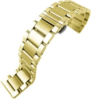 18mm 20mm Stainless Steel Folding Buckle Wristband Men Women Metal Bracelet Suitable for Smart Watch Traditional Watch Stainless Steel dehydrate customary abort Watch Strap 