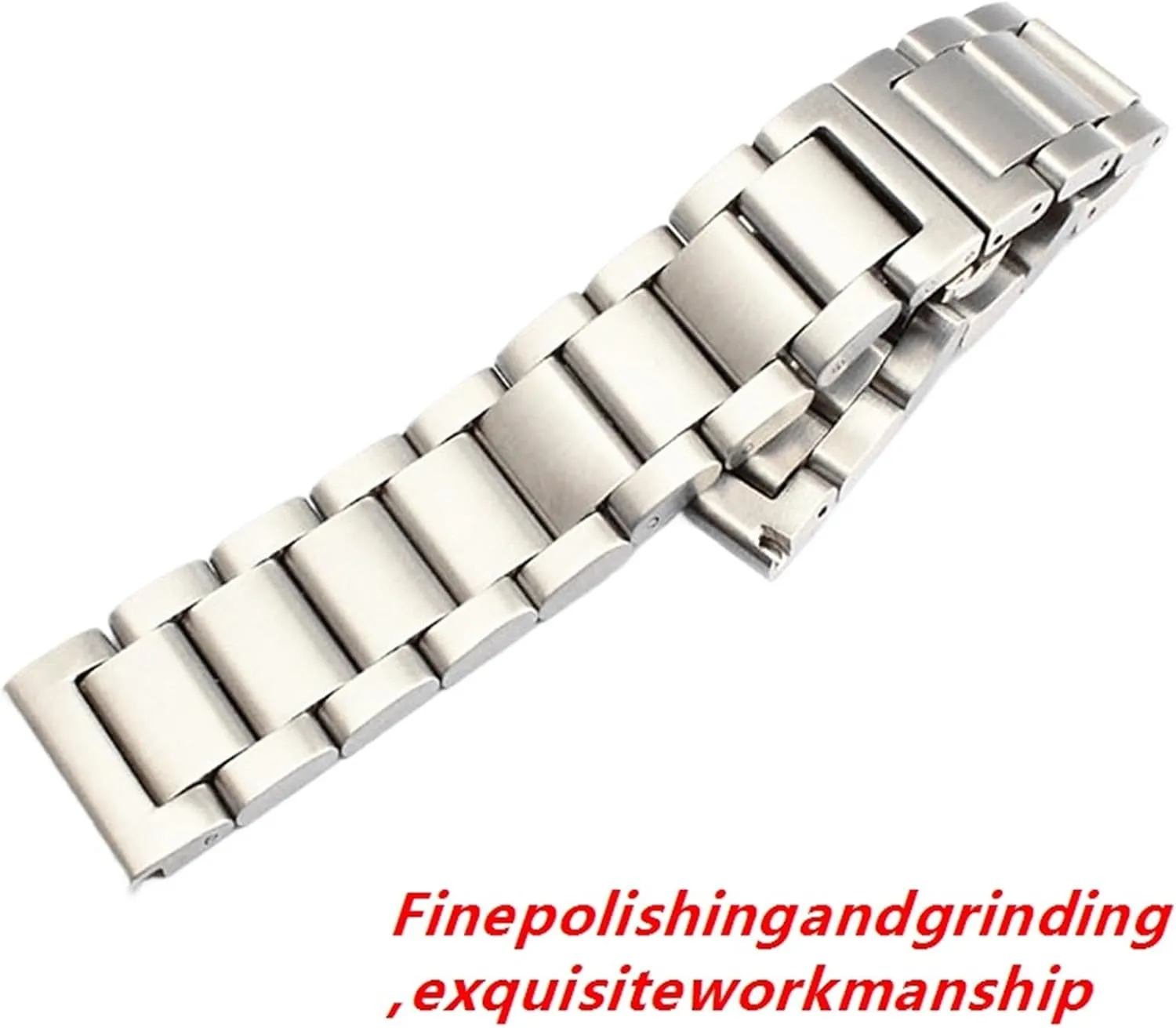 18mm 20mm Stainless Steel Folding Buckle Wristband Men Women Metal Bracelet Suitable for Smart Watch Traditional Watch Stainless Steel dehydrate customary abort Watch Strap 