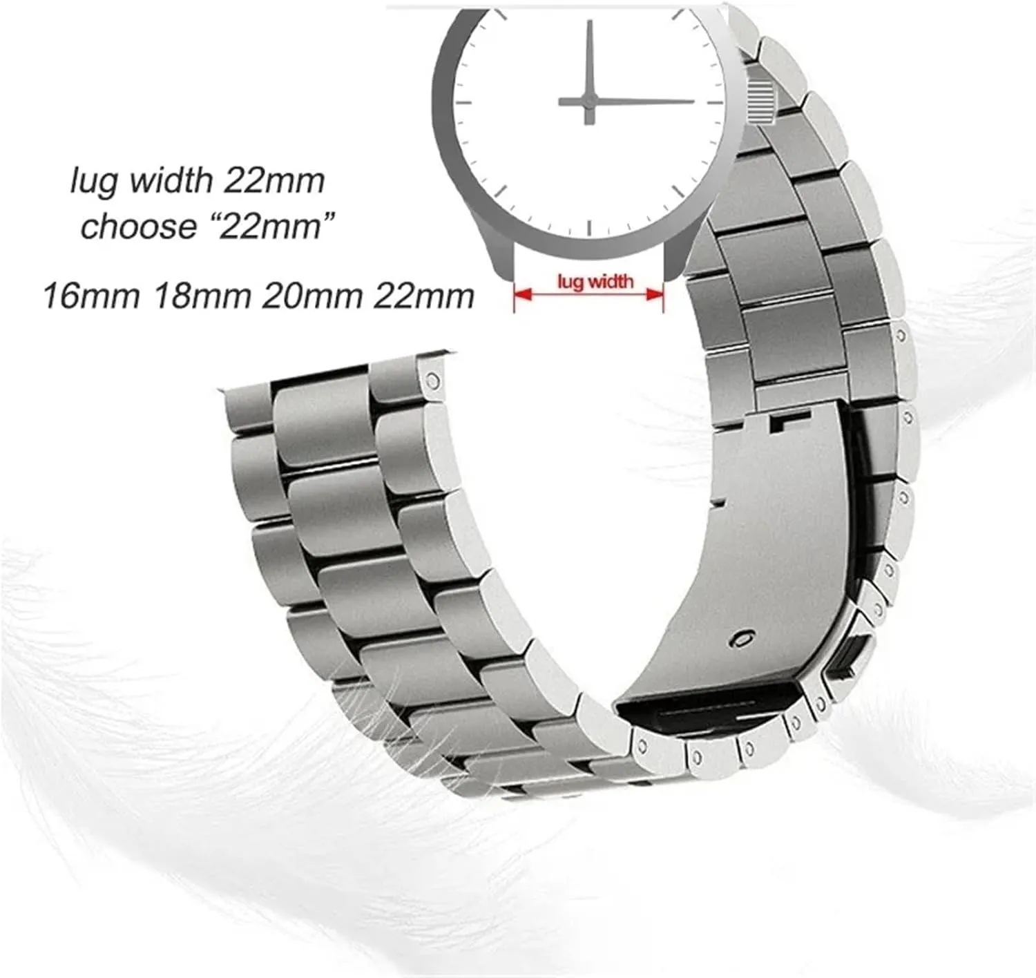 18mm Watch Band Quick Release Universal Bracelet Smart Watch Replacement Wristband Business Metal distantly additive quash Strap 22mm 20mm 