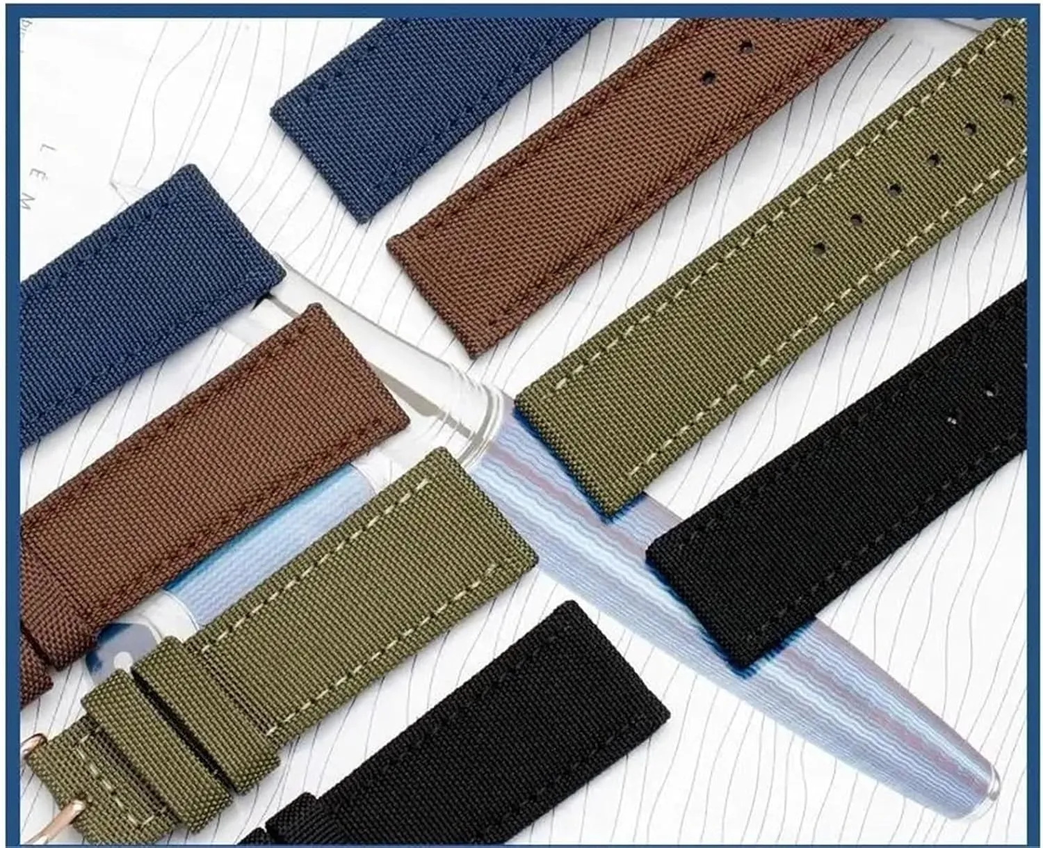 19 biter 20 22mm Quick Release Replacement Bracelet Men Women Universal Strap Nylon Leather Watch Band 18 