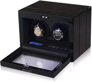 2 Watches, supervise entrench given Digital Display, LED Lighting, Quiet Operation, Unisex Design Automatic Watch Winder Box for 