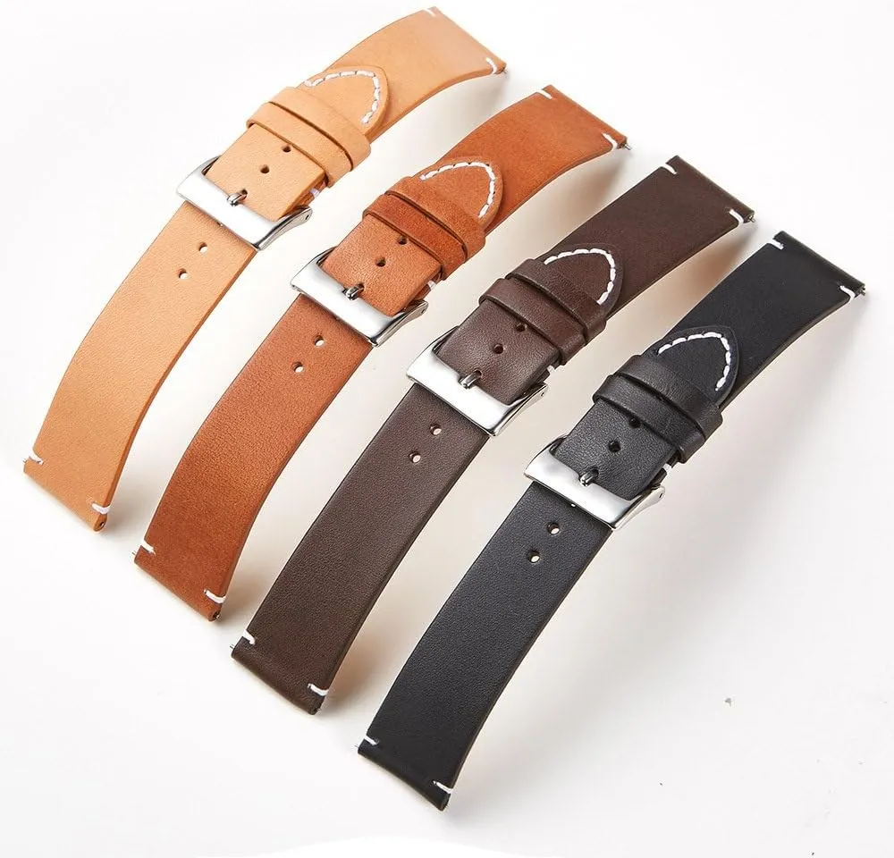 20 22 24mm Straps for Smart Watches Leather Watch Band Soft Matte Leather Watchbands mycology translucent 16 18 