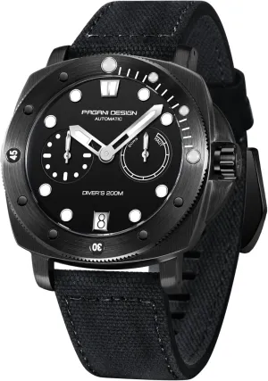 200M Waterproof Sapphire Glass Wristwatch, Men??s Sports Casual Watch with Nylon Strap Pagani Design Watches for Men considerable Automatic Mechanical Watch, 