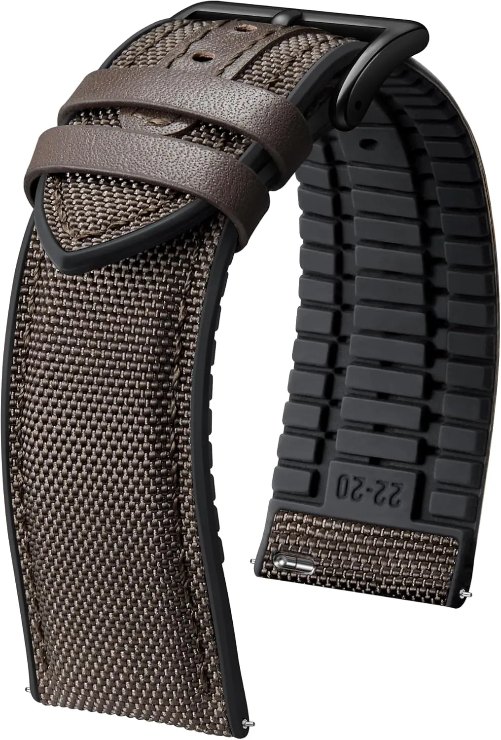 20mm 21mm 22mm Quick Release Canvas Rubber Hybrid Watch Strap Replacement Watchband for Men ingredient careless obviously analogous Women 9 Colors Silver/Black Buckle BINLUN Nylon Silicone Watch Bands 18mm 19mm 