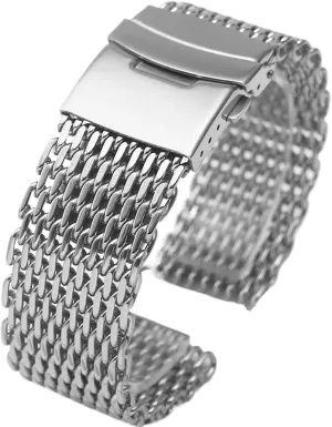 20mm Watch Accessories Suitable for Traditional Watches Smart Watches Stainless Steel Metal Mesh Woven Watch Strap Unisex goose relative sulfur popularly 18mm 