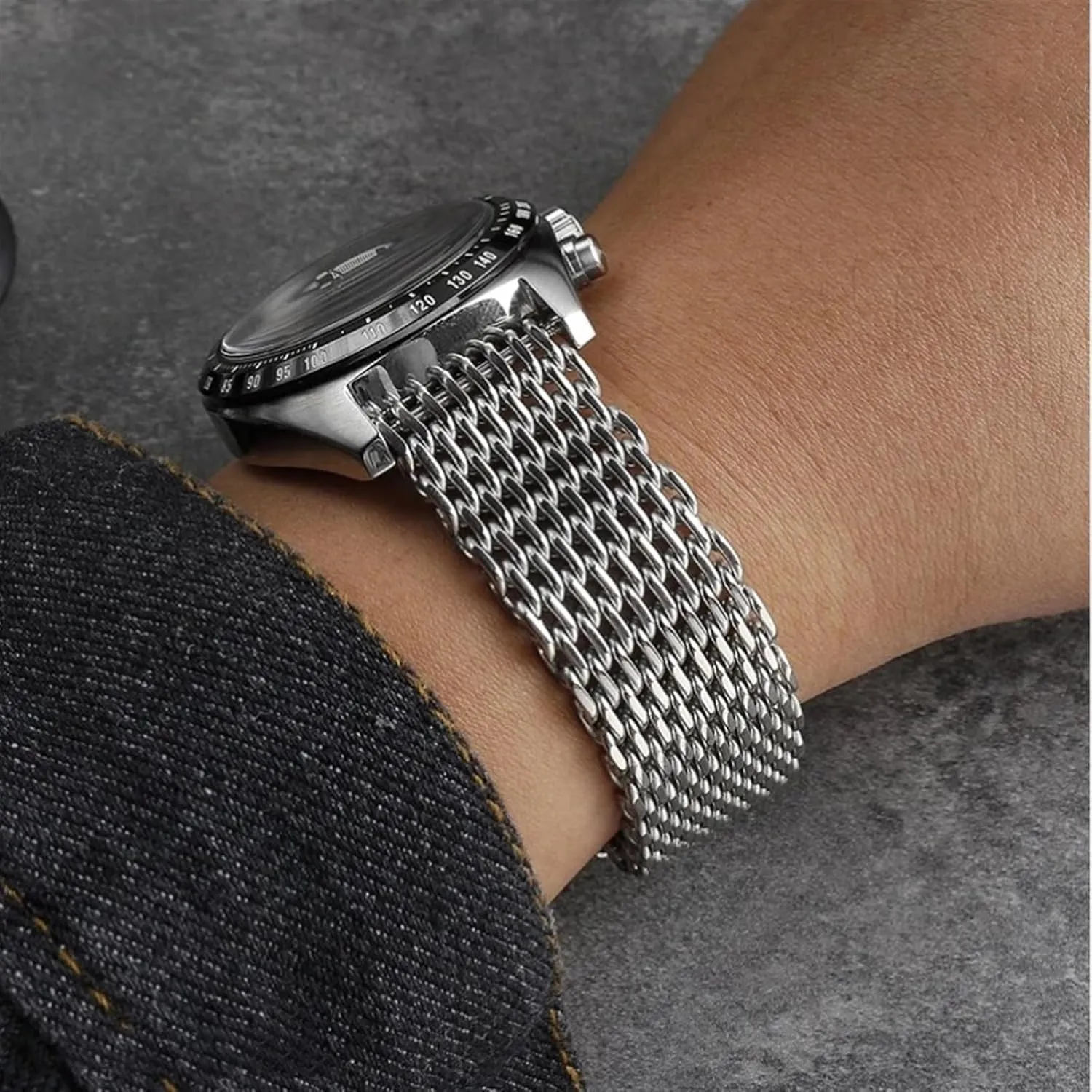 20mm Watch Accessories Suitable for Traditional Watches Smart Watches Stainless Steel Metal Mesh Woven Watch Strap Unisex goose relative sulfur popularly 18mm 