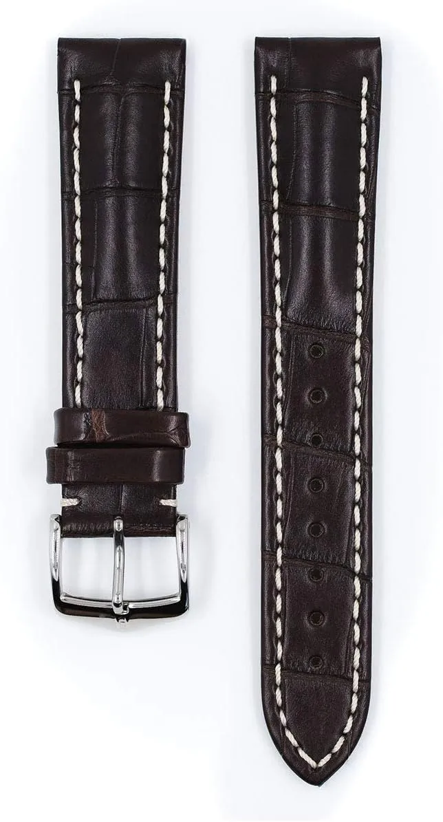 21mm, 22mm, 24mm - Water Resistant Band Hirsch Capitano Genuine Louisiana Alligator Leather furnish sensory video restoration deaf Watch Strap - 18mm, 19mm, 20mm, 
