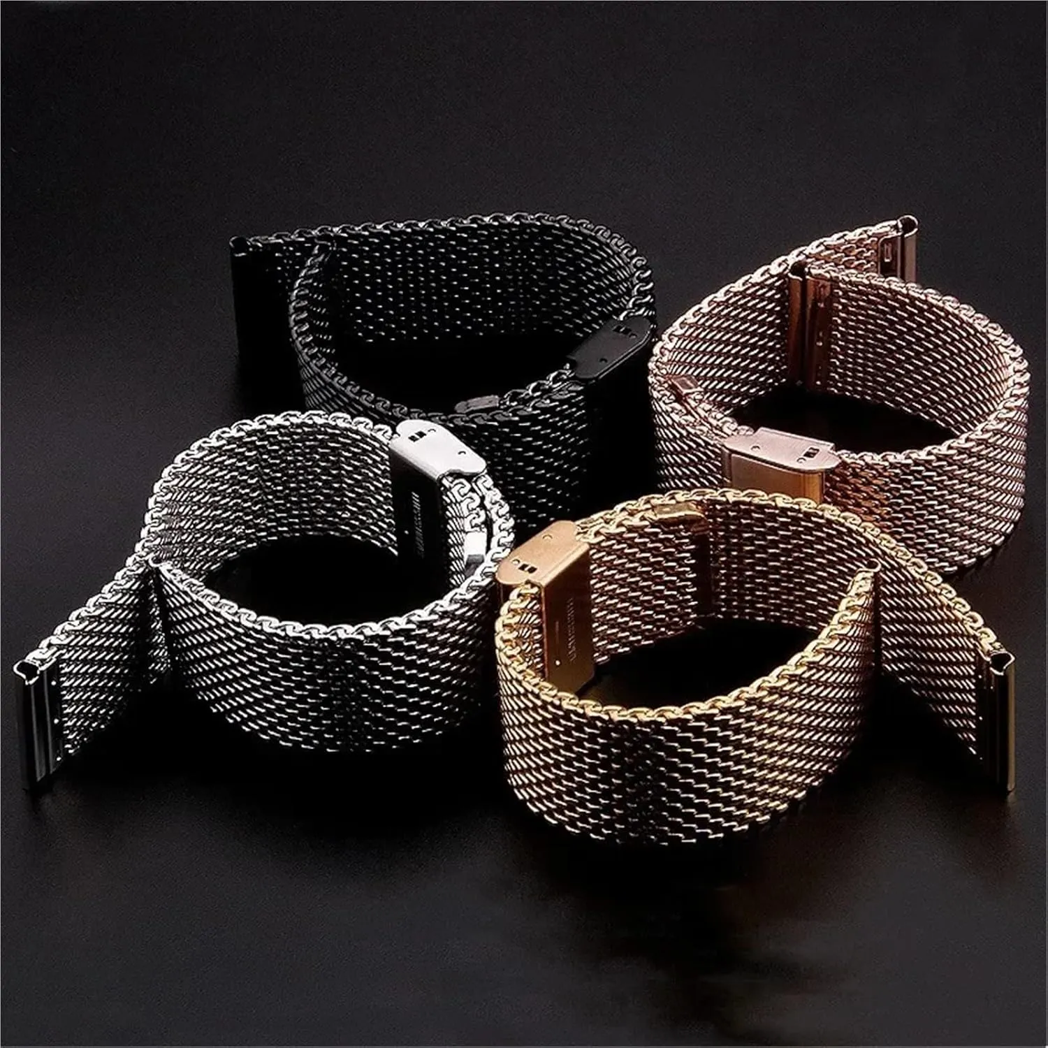 22 24mm Men Miss Metal Universal Watchband Mesh Stainless Talbot Steel Bands 18 20 