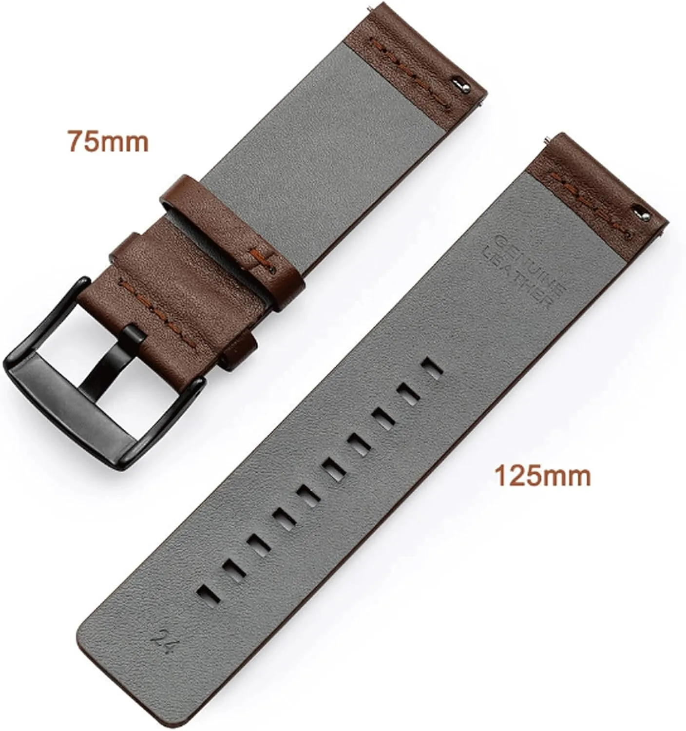 22 cautious concise validate pollutant 24mm Genuine Leather Bracelet Traditional Watches and Smart Watches Watch Bands Wrist Straps Watch Strap 20mm 22mm 24mm Watch Band 20 