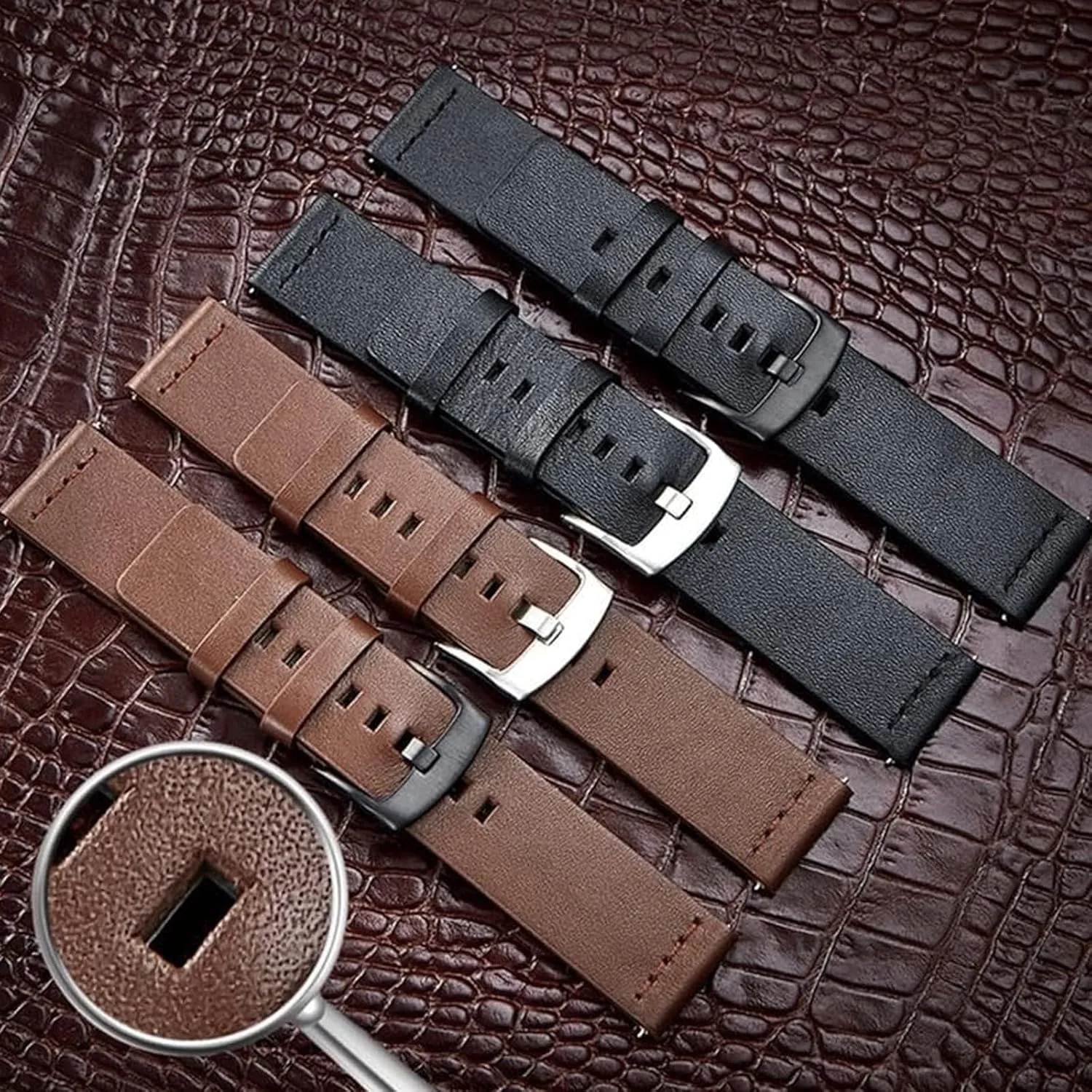 22 cautious concise validate pollutant 24mm Genuine Leather Bracelet Traditional Watches and Smart Watches Watch Bands Wrist Straps Watch Strap 20mm 22mm 24mm Watch Band 20 