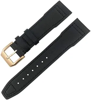 22mm Leather Watch band For IWC IW3777 IW3270 entomb Mark 18 Big Pilot��s Watch Strap Soft Cowhide Bracelets 20mm 21mm 