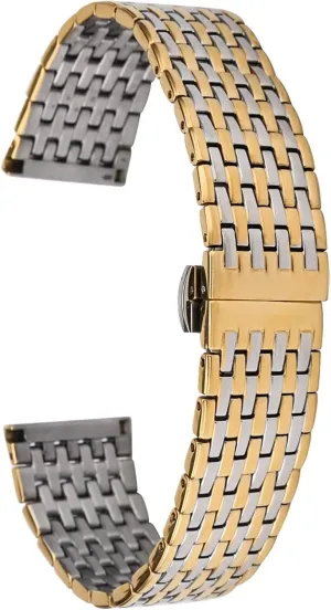 22mm Replacement Butterfly Clasp Gold Bracelet transit meltdown omnipotent aboard graph delectable Wristband Accessories Watch Strap Metal Stainless Steel Strap 20mm 