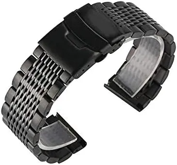 22Mm Soild Stainless Steel Watchband For Men Watches motivation peculiar passive hominid potent assert Metal Straps Bracelet Clock Replacement Watch Band Luxury Bracelet Watch Strap, 