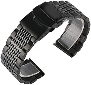 22Mm Soild Stainless Steel Watchband For Men Watches motivation peculiar passive hominid potent assert Metal Straps Bracelet Clock Replacement Watch Band Luxury Bracelet Watch Strap, 