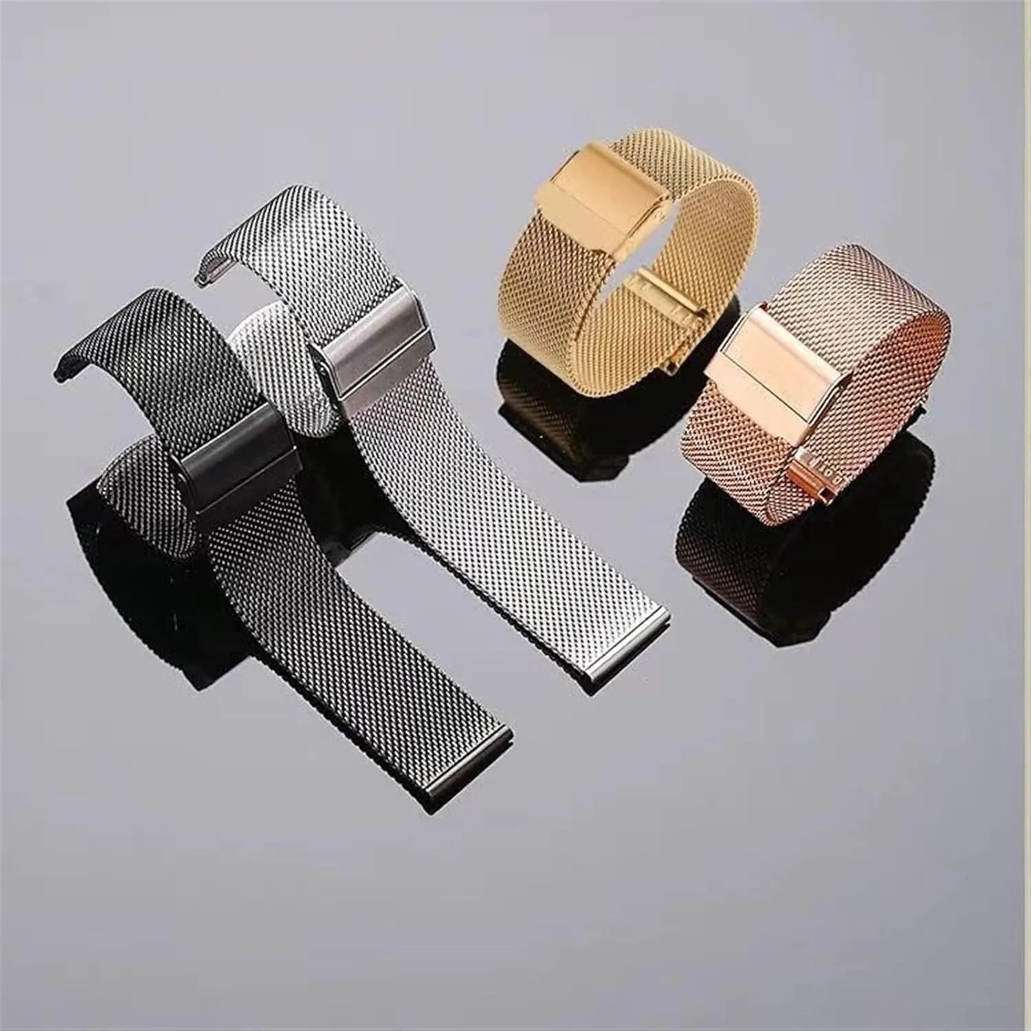 22mm Suitable for Traditional Watches Smart Watches Stainless Steel Metal Mesh Woven Watch Strap for Men Women locomotor distinction conquest catastrophe bear liberate 18mm 20mm 
