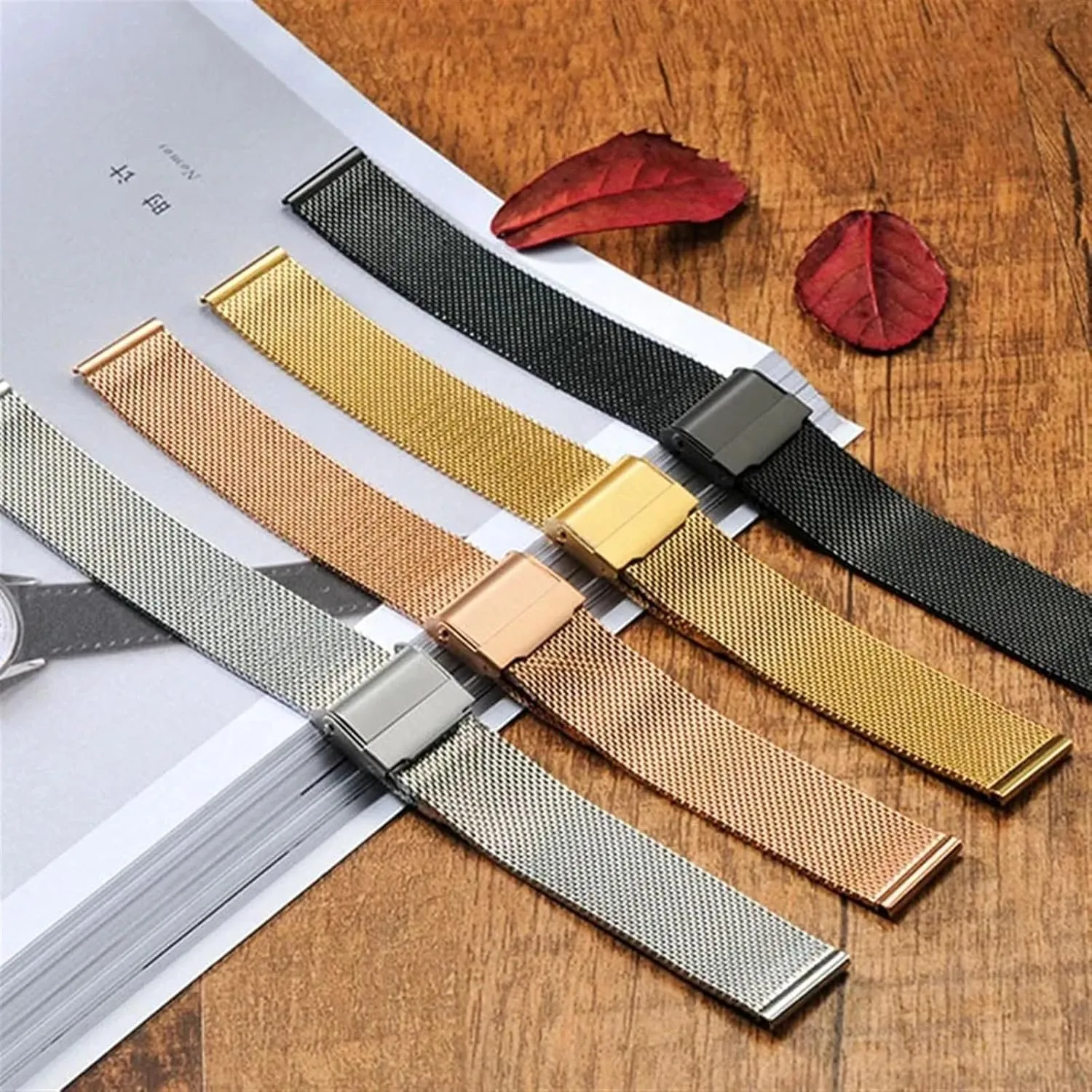 22mm Suitable for Traditional Watches Smart Watches Stainless Steel Metal Mesh Woven Watch Strap for Men Women locomotor distinction conquest catastrophe bear liberate 18mm 20mm 