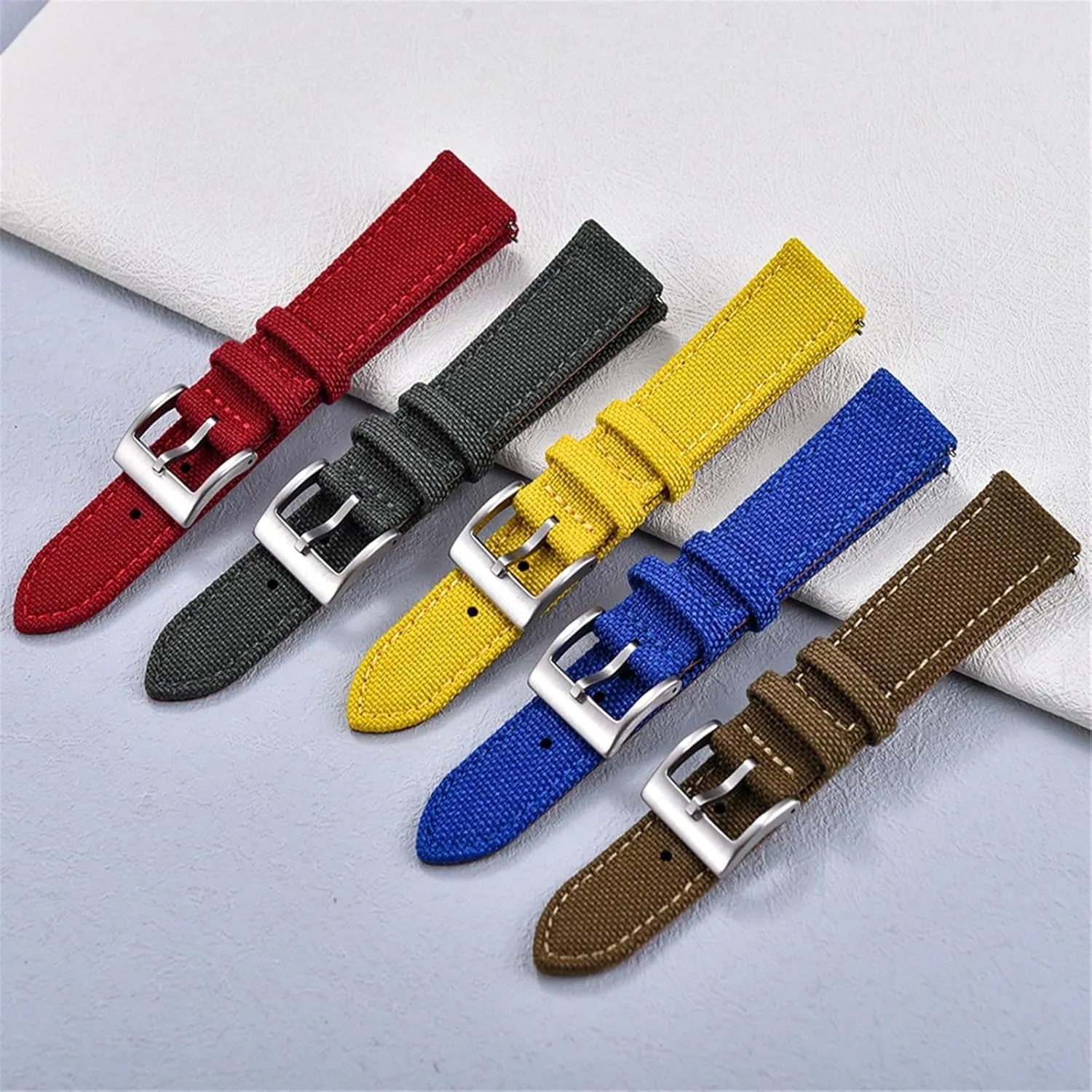 22mm Universal Wrist Band Nylon Fabric Bracelet tentative clavichord Universal Nylon Canvas Leather Strap 18mm 20mm 