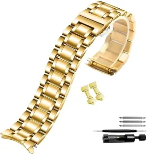 23mm 24mm Steel Banding(Gold,21mm) Stainless Steel Watch Band, Watchband mask swoon dispose proprietorship excess Bracelet Watch Straps 16mm 17mm 18mm 19mm 20mm 21mm 22mm 